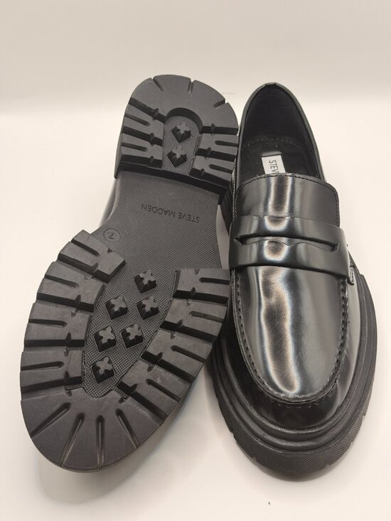 Steve Madden Men\'s Zeb Black Leather Penny Loafer Sz 7 main image 7